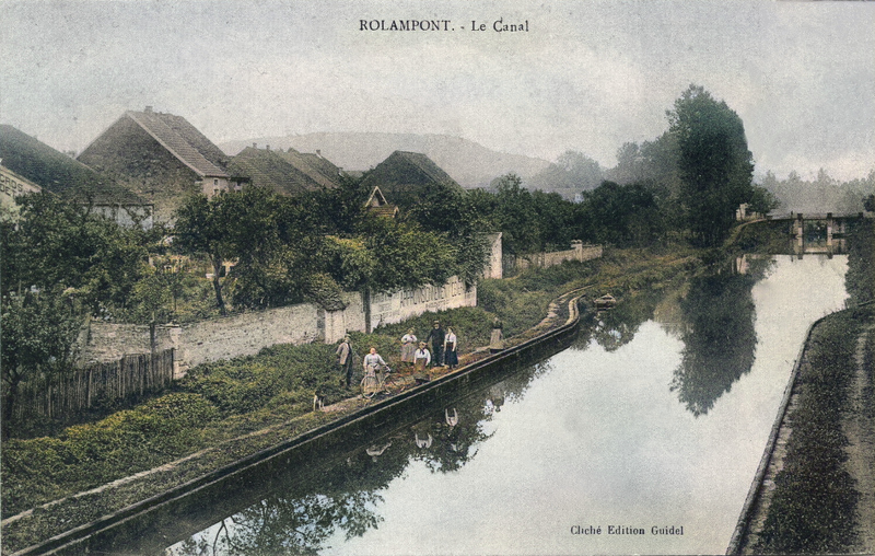 Les bords du canal de la Marne  la Sane  Rolampont