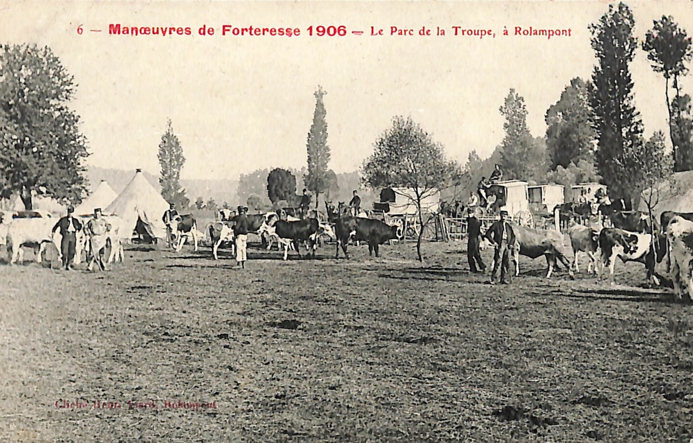 Le champ de manoeuvre en 1906