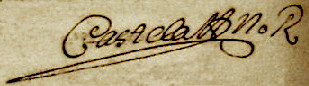 Signature de Pierre Castela en 1705
