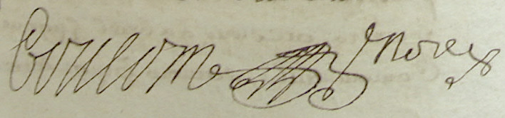 Signature de Jean Coulom en 1717