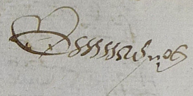 Signature Dumas non Ceissac en 1554