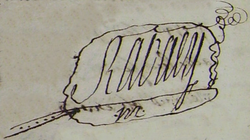 Signature de Franois Rabaly en 1775
