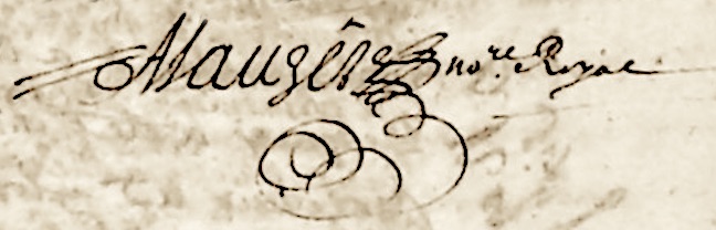 Signature de Jean David Alauzet en 1684
