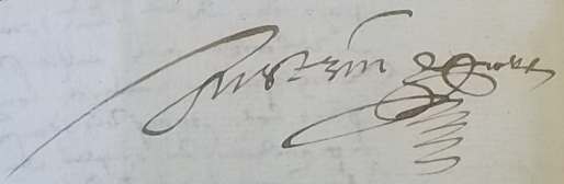 Signature de Ferreol Austrin en 1610