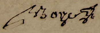 Signature de Jean Boy en 1656