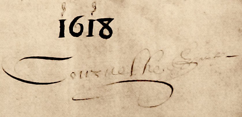 Signature de Jean Cournelhe en 1618