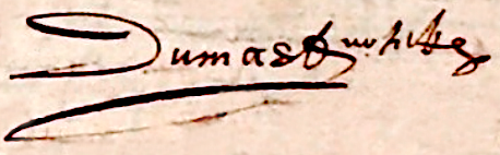 Signature de Jean Dumas II en 1638