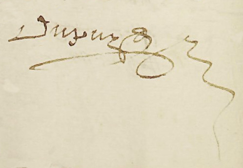 Signature de Pierre ou Jean Dupuy en 1644