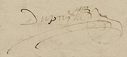 Signature de Pierre ou Jean Dupuy en 1631