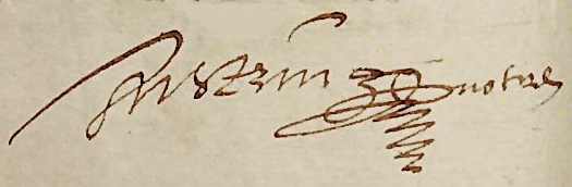 Signature de Ferreol Austrin en 1615