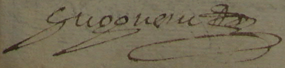 Signature de Jean Hugonenc en 1631