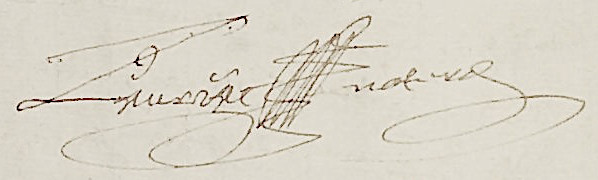 Signature de Bringuier Lauriac en 1649