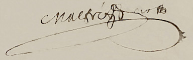 Signature de Jean Malfre en 1685