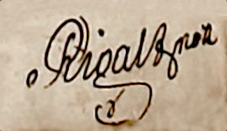 Signature de Jacques Rigal en 1668