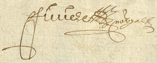 Signature d'Anthoine Riviere notaire royal de Lisle d'Albigeois en 1612