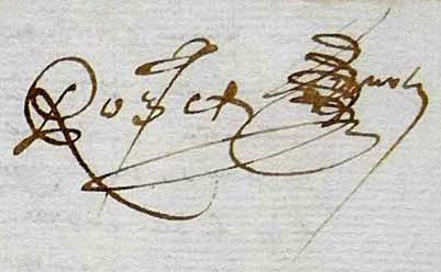 Signature de Franois Rozet en 1622