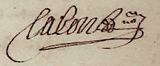 Signature de Jean Talon