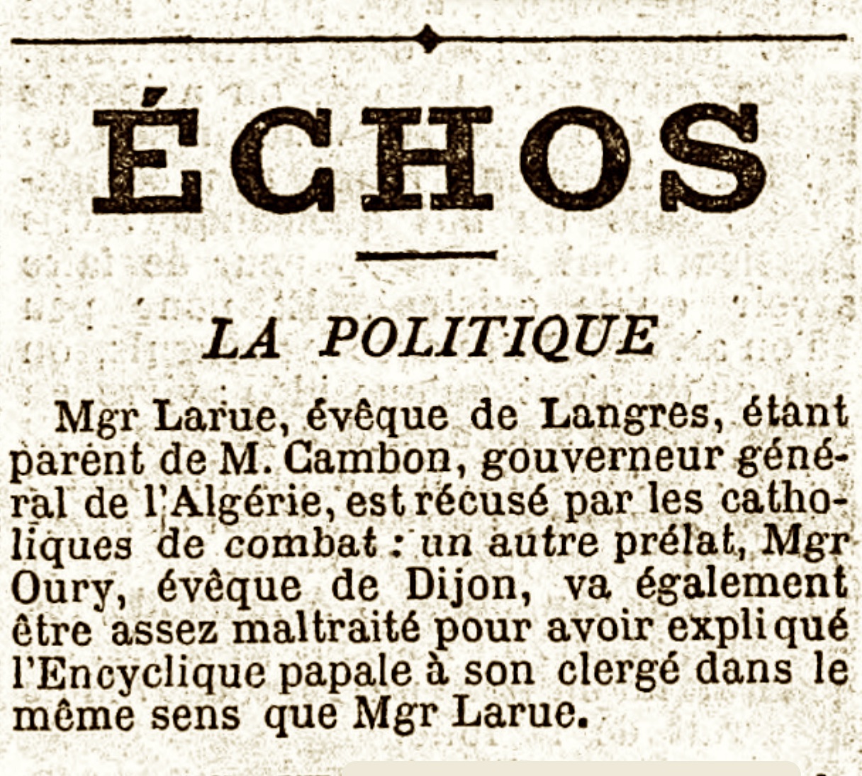 Extrait du journal Le Figaro du 26 avril 1892